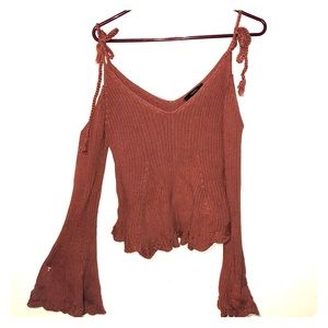 LAST WEEK AVAILABLE-BellSleeve OffShoulder Sweater
